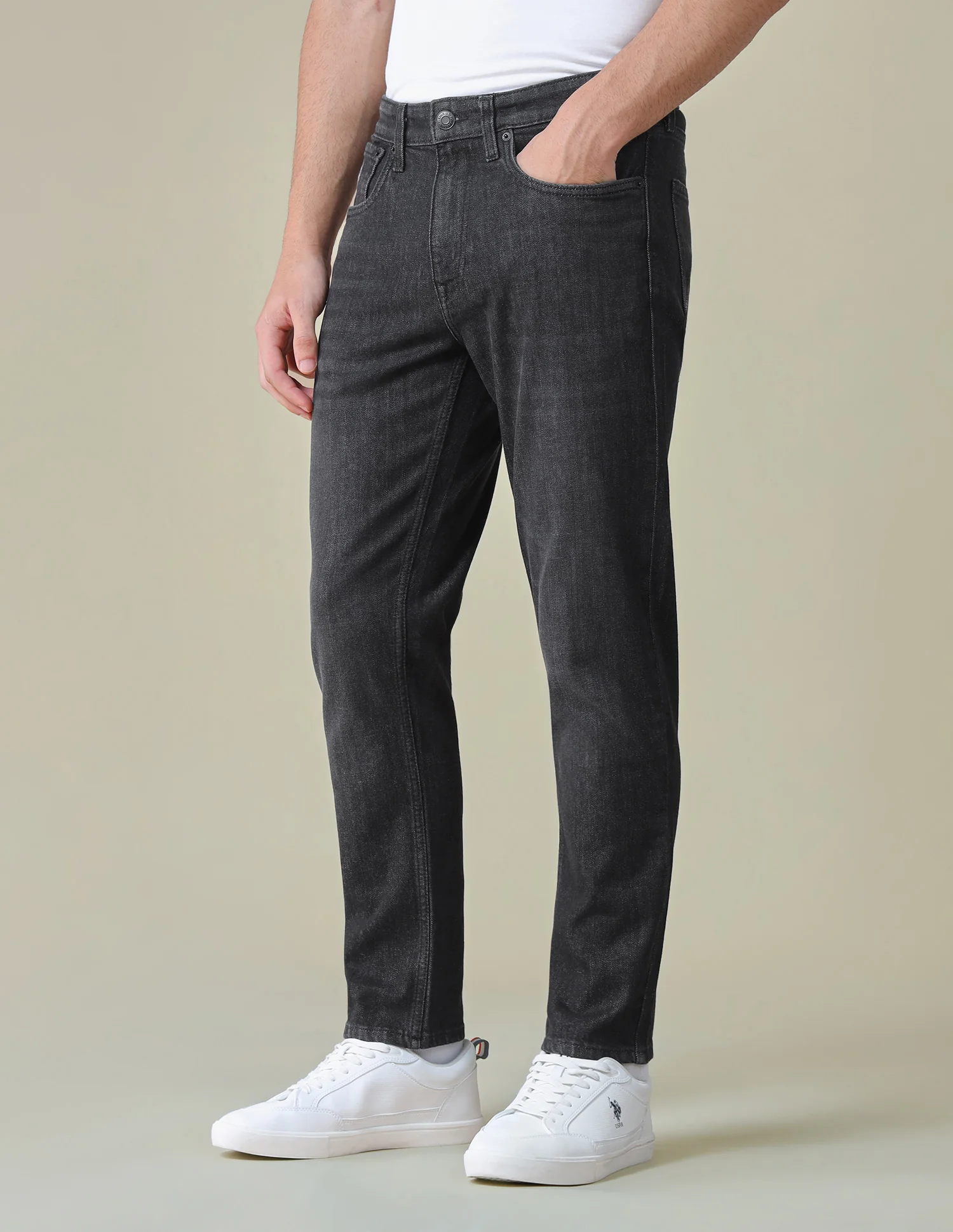Cole Comfort Cropped Fit Black Jeans - Image 4