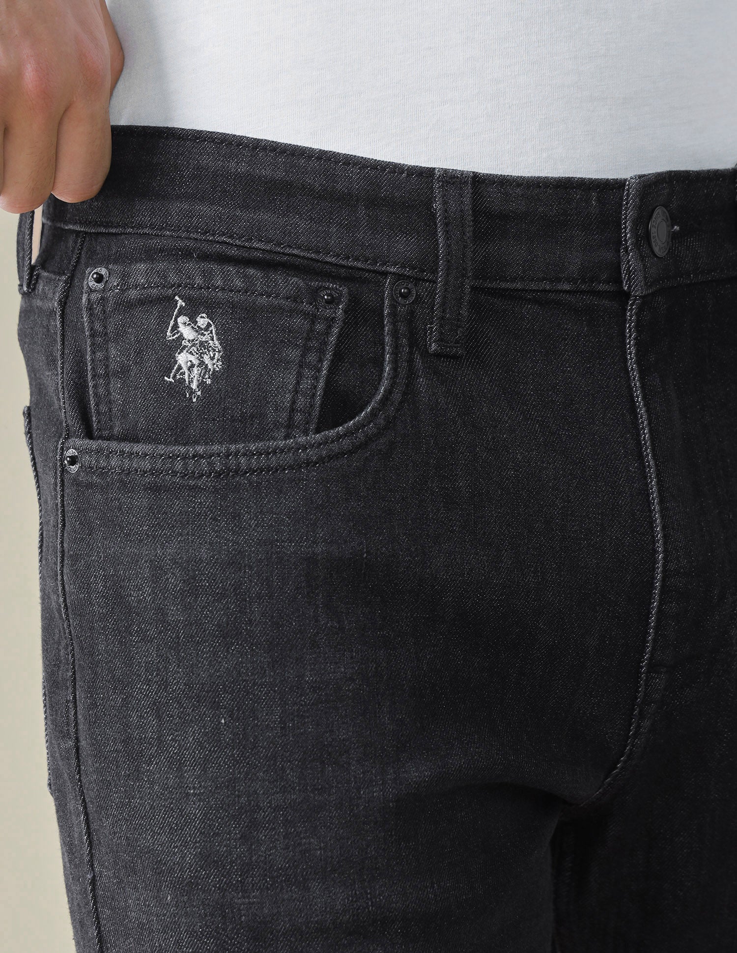 Cole Comfort Cropped Fit Black Jeans - Image 7