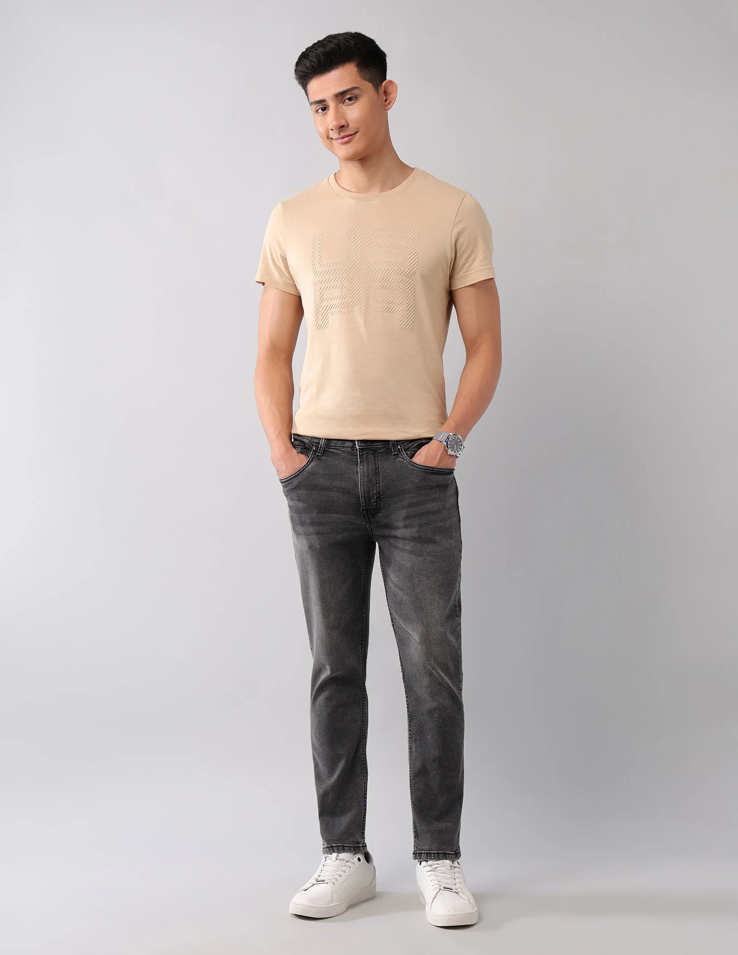 Cole Comfort Cropped Fit Black Jeans - Image 3