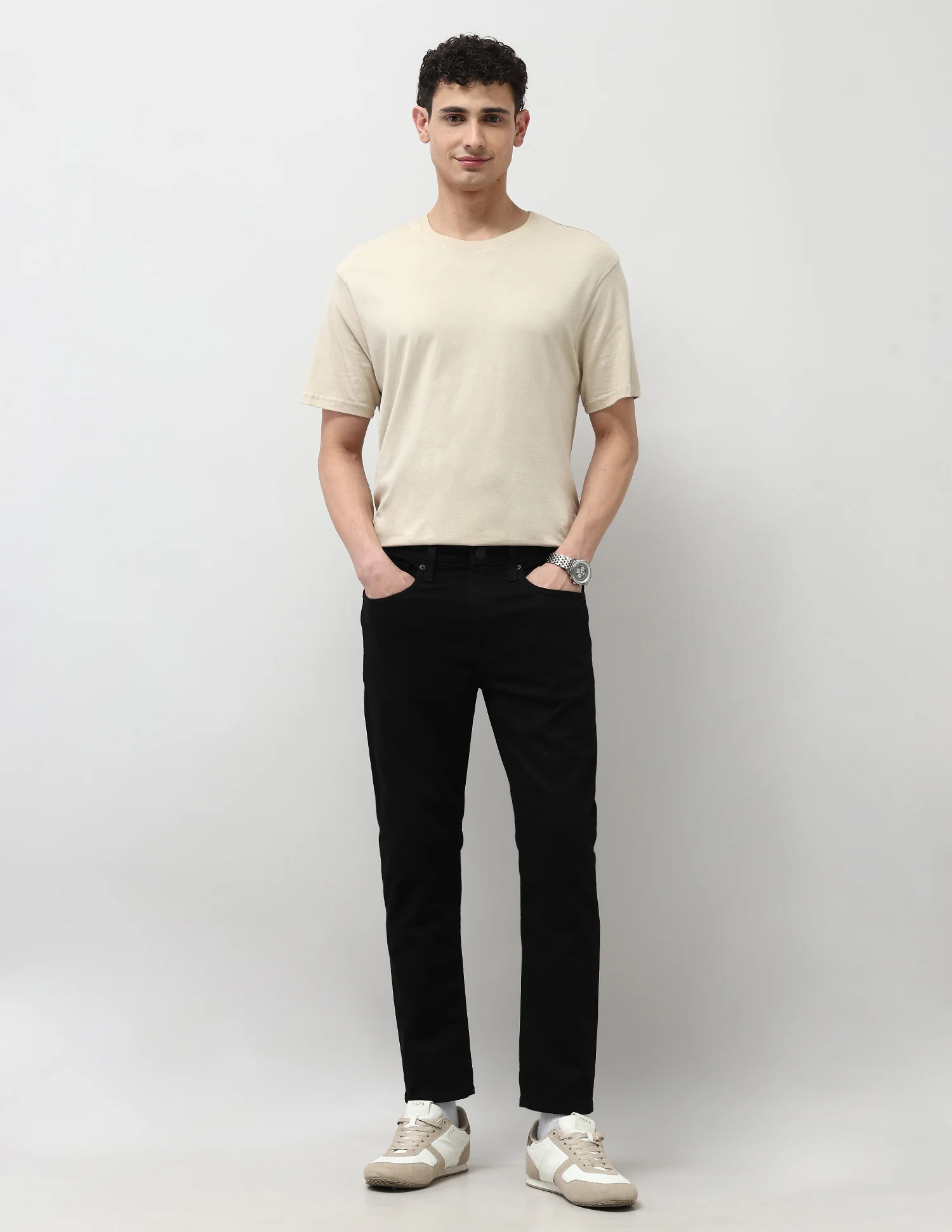 Cole Comfort Cropped Fit Black Jeans - Image 3