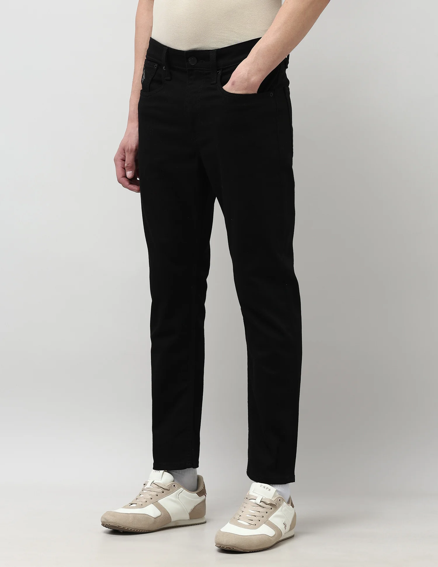 Cole Comfort Cropped Fit Black Jeans - Image 4