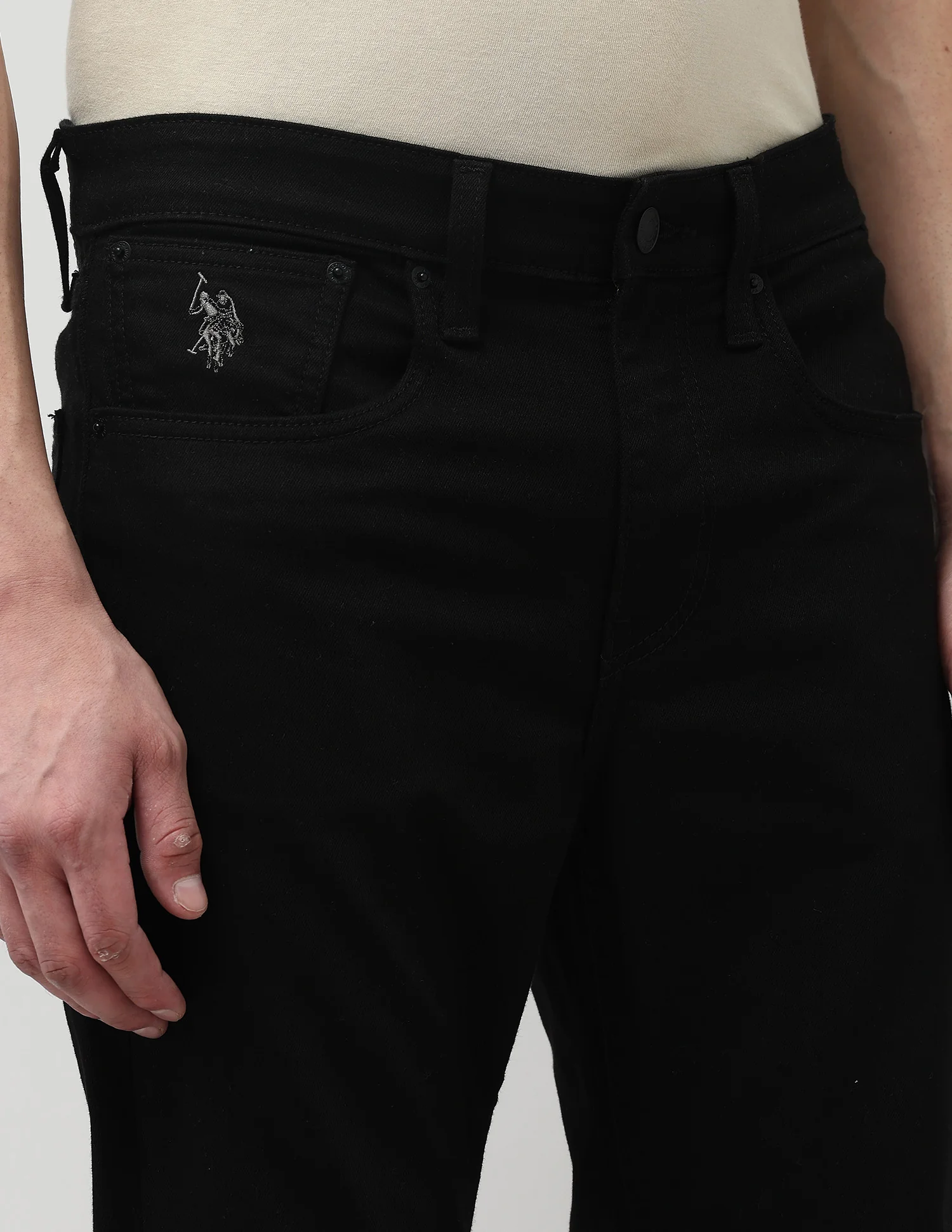 Cole Comfort Cropped Fit Black Jeans - Image 7