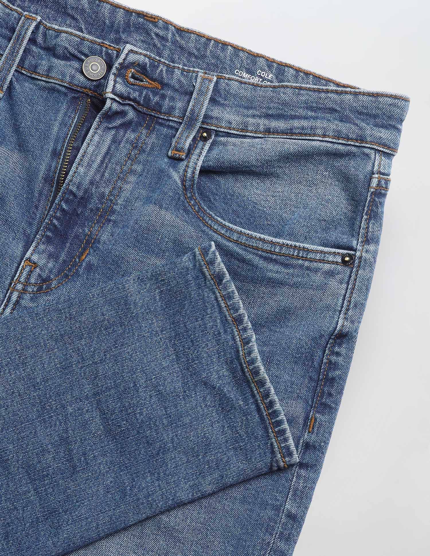 Cole Comfort Cropped Fit Blue Jeans - Image 2