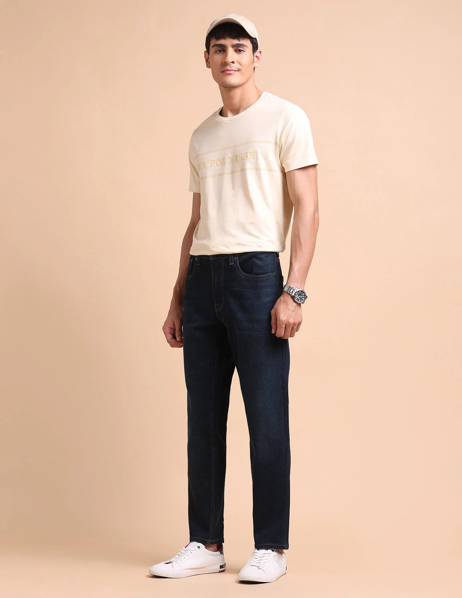 Cole Comfort Cropped Fit Blue Jeans - Image 3