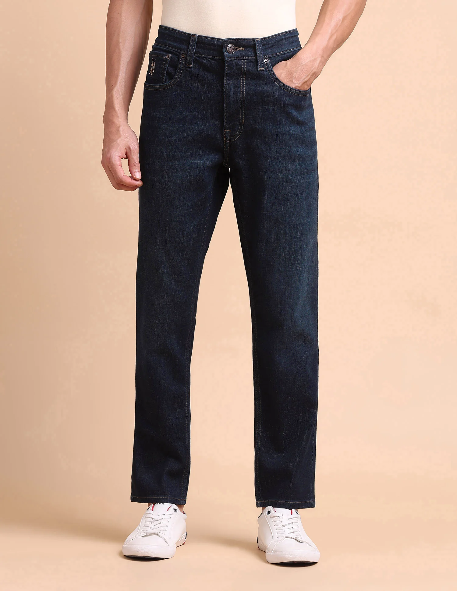 Cole Comfort Cropped Fit Blue Jeans - Image 6
