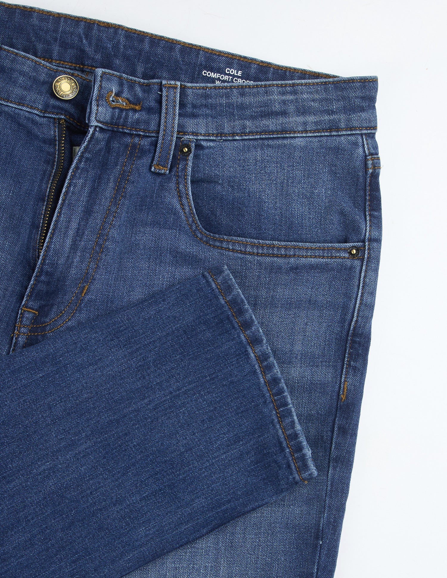 Cole Comfort Cropped Fit Blue Jeans - Image 2
