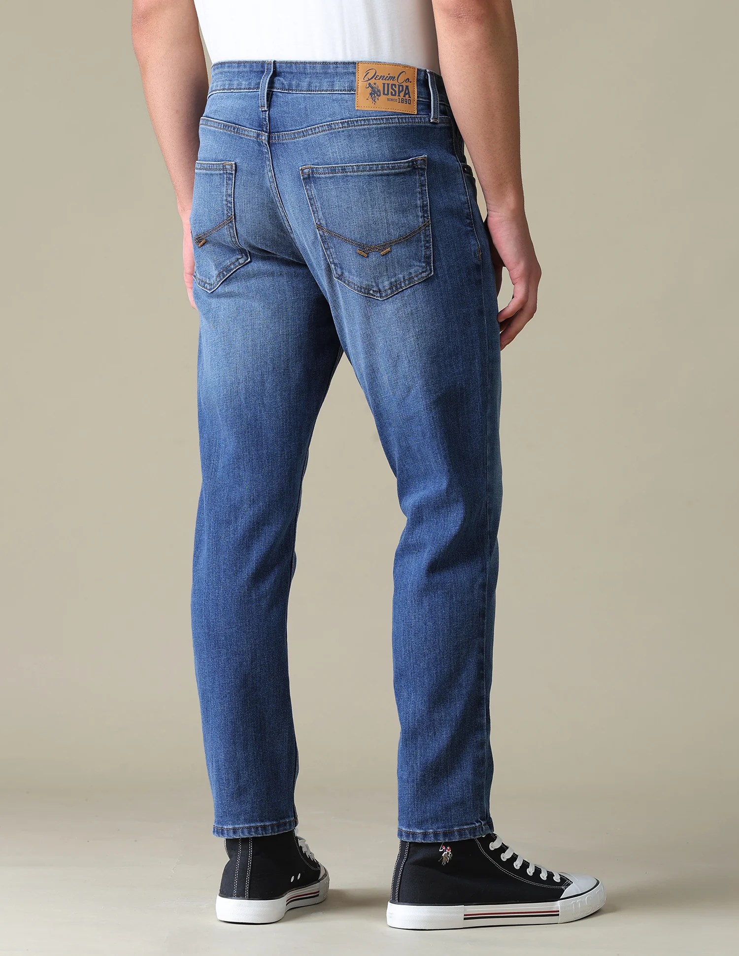 Cole Comfort Cropped Fit Blue Jeans - Image 5