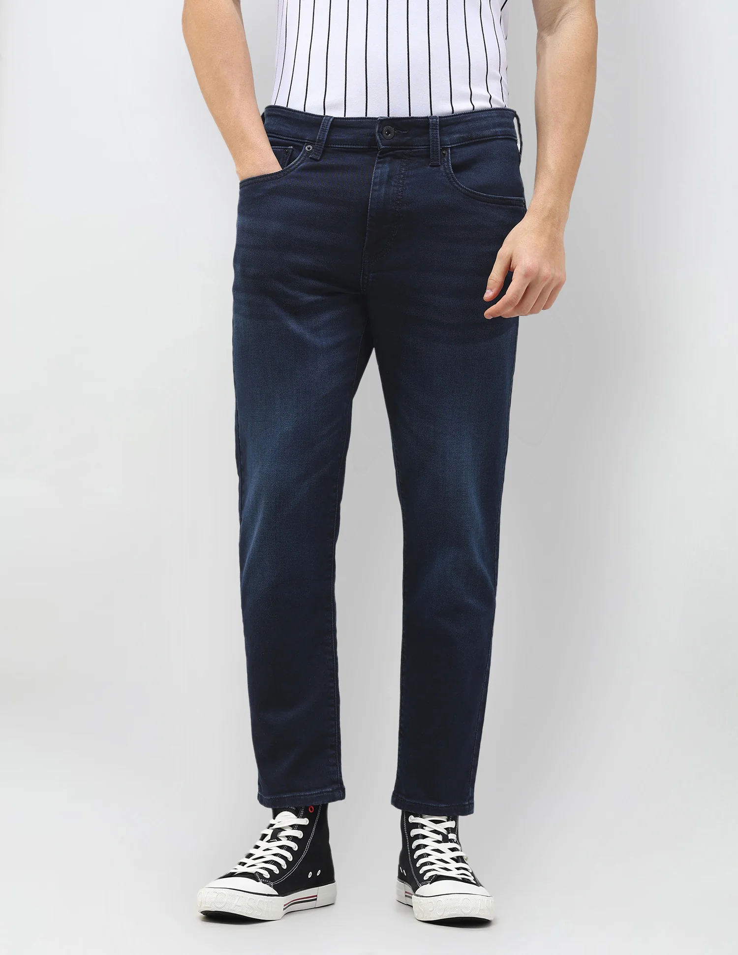 Cole Comfort Cropped Fit Blue Jeans - Image 6