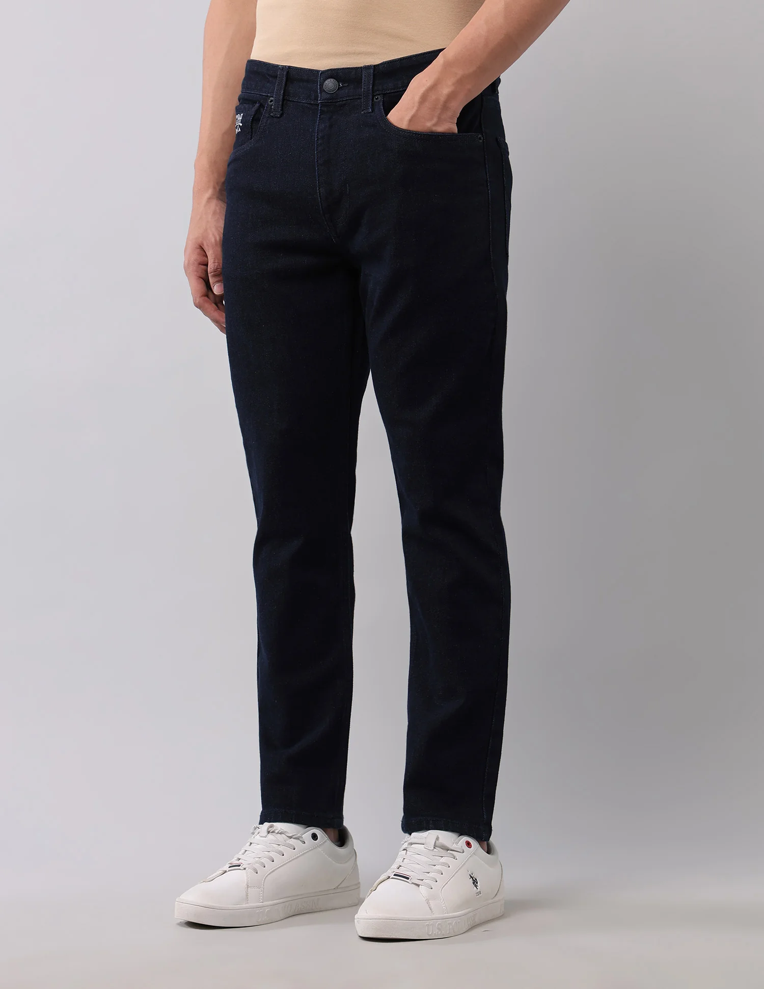 Cole Comfort Cropped Fit Blue Jeans - Image 4