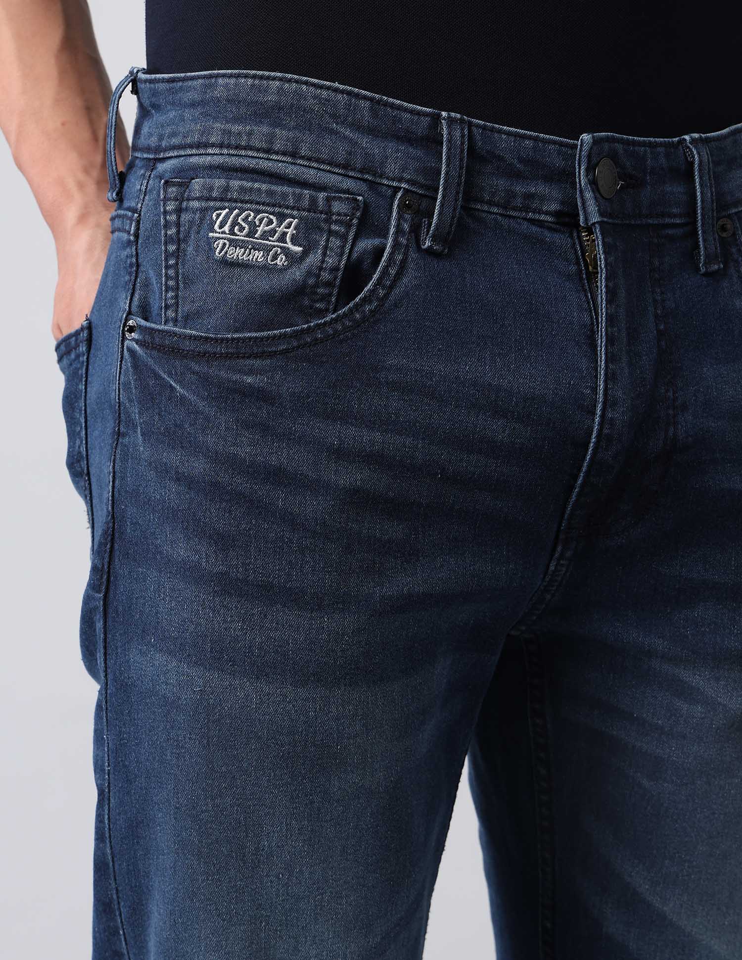 Cole Comfort Cropped Fit Blue Jeans - Image 7