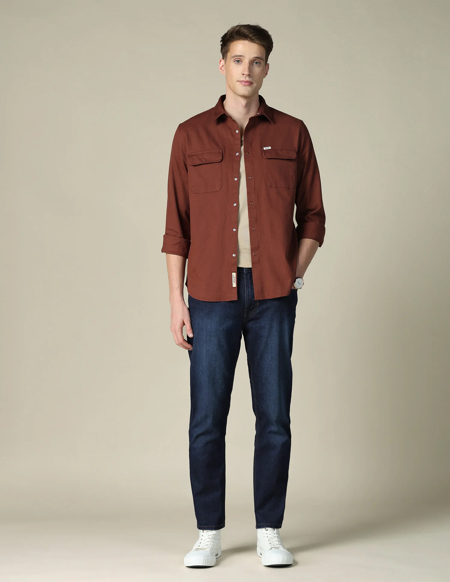 Cole Comfort Cropped Fit Blue Jeans - Image 3