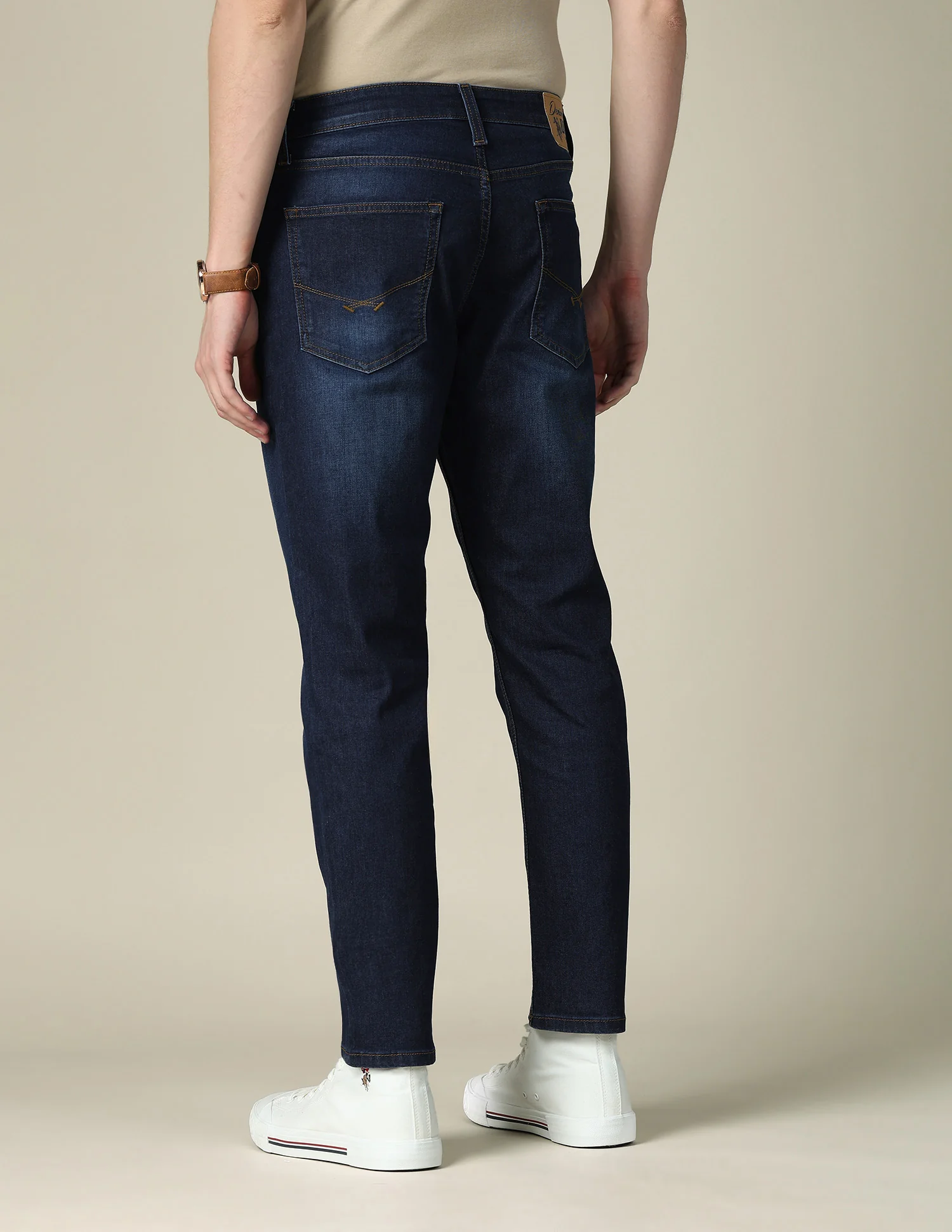 Cole Comfort Cropped Fit Blue Jeans - Image 5