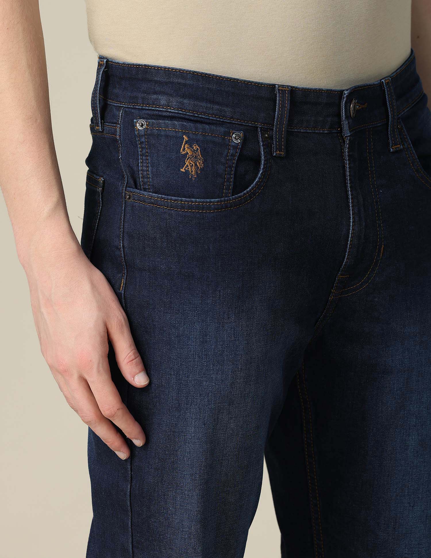 Cole Comfort Cropped Fit Blue Jeans - Image 7