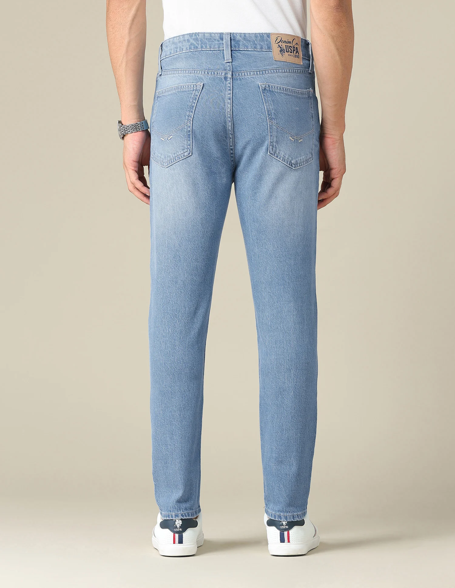 Cole Comfort Cropped Fit Blue Jeans - Image 5