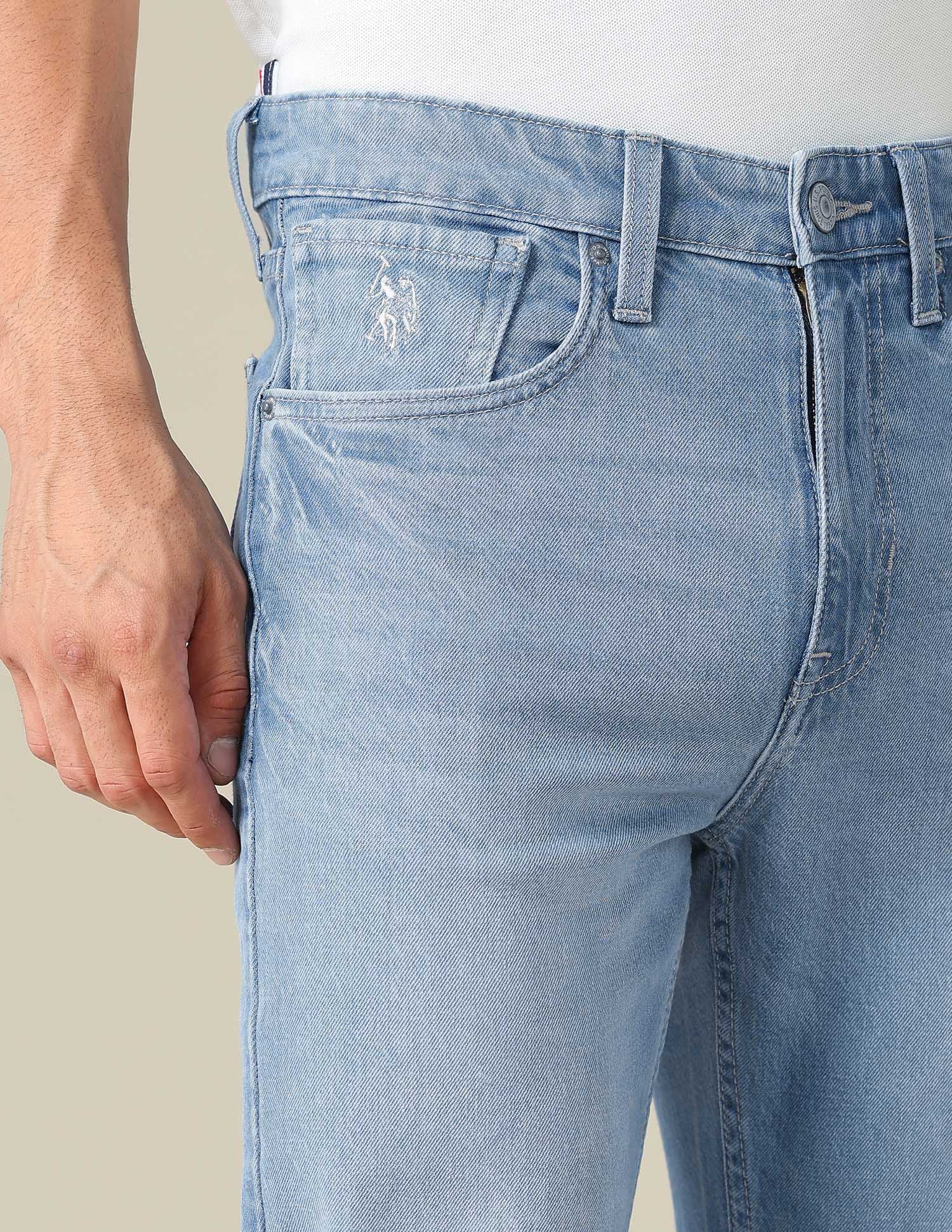 Cole Comfort Cropped Fit Blue Jeans - Image 7