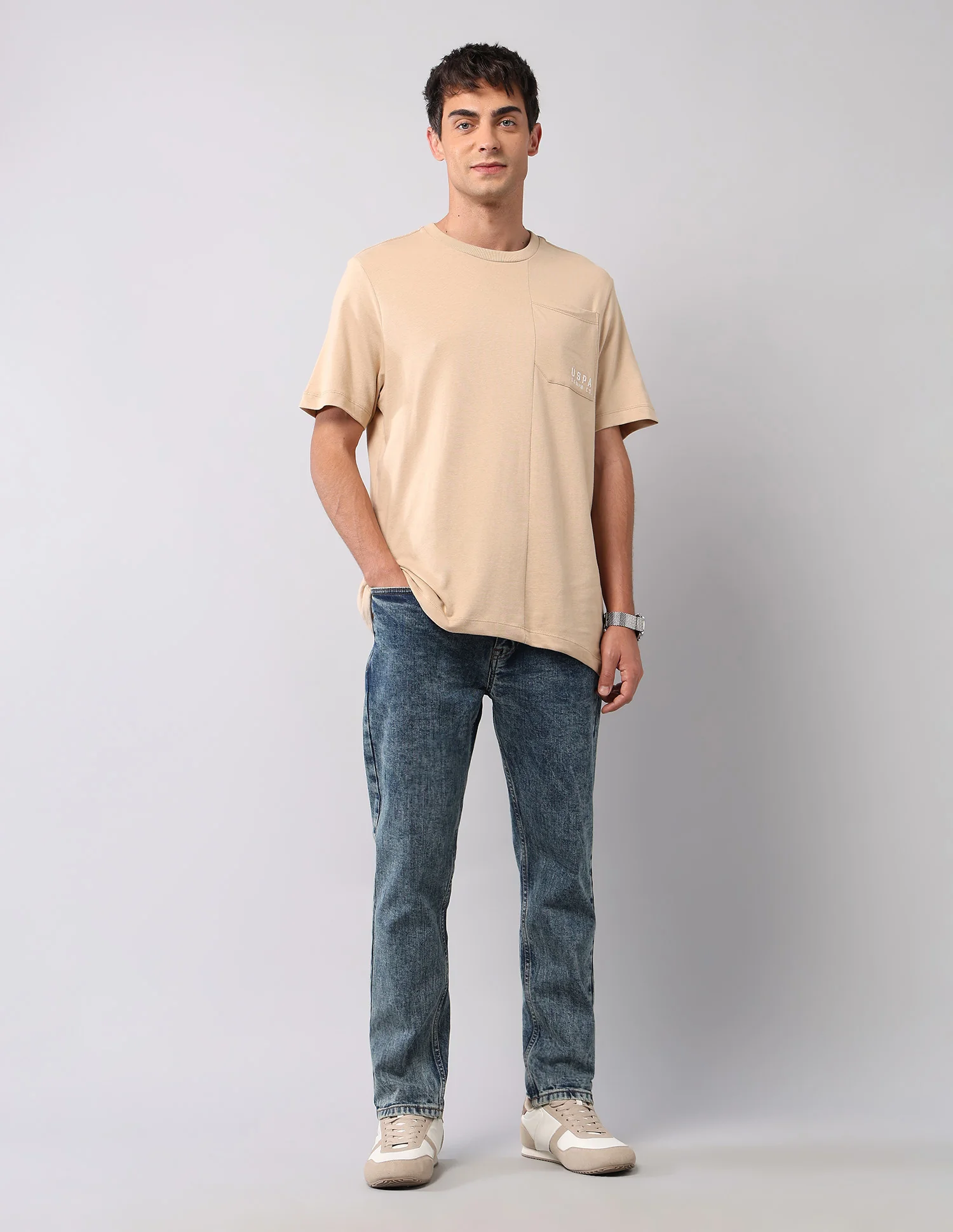 Cole Comfort Cropped Fit Blue Jeans - Image 3