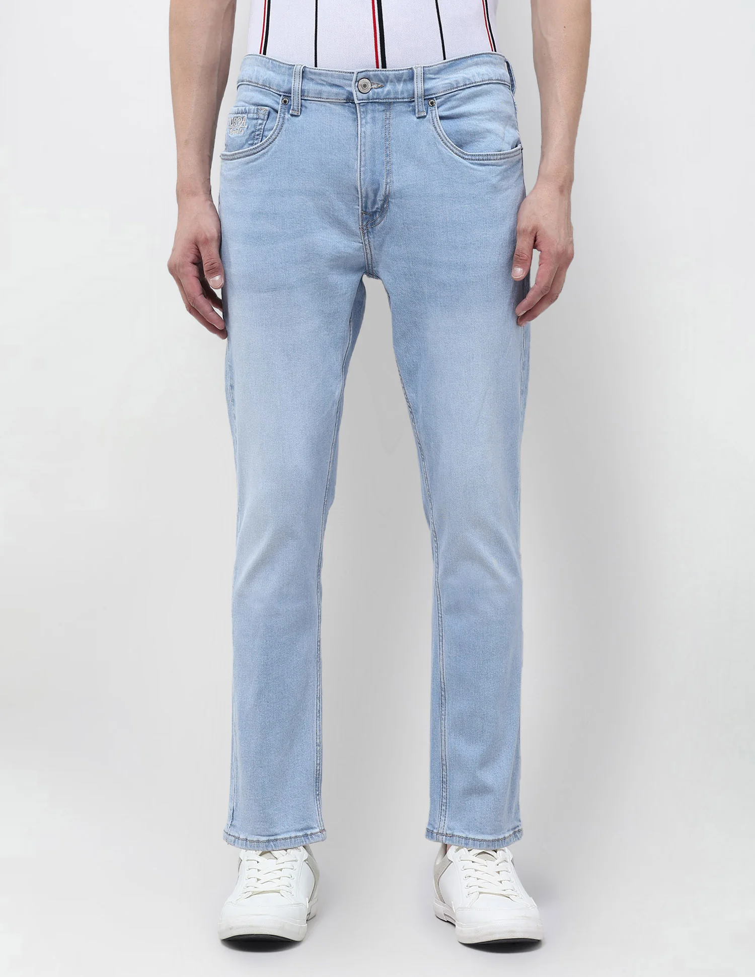 Cole Comfort Cropped Fit Blue Jeans - Image 6