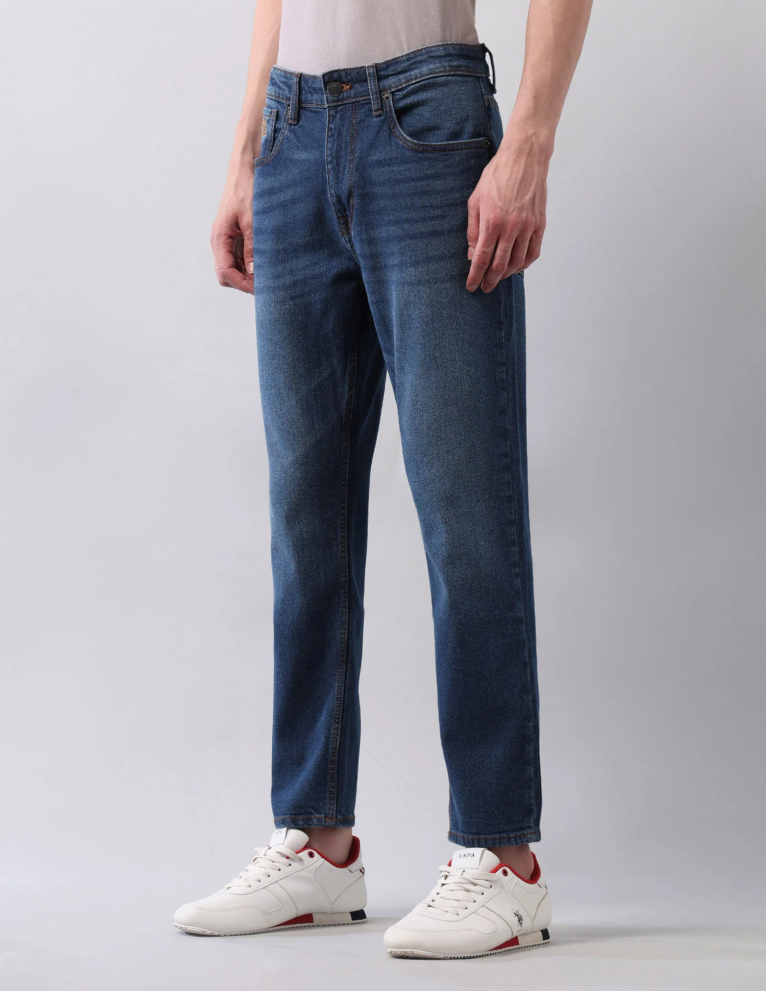Cole Comfort Cropped Fit Blue Jeans - Image 4