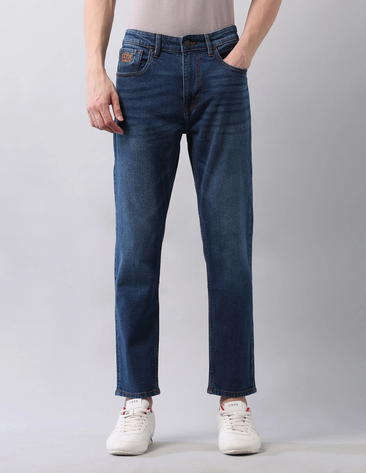 Cole Comfort Cropped Fit Blue Jeans - Image 6