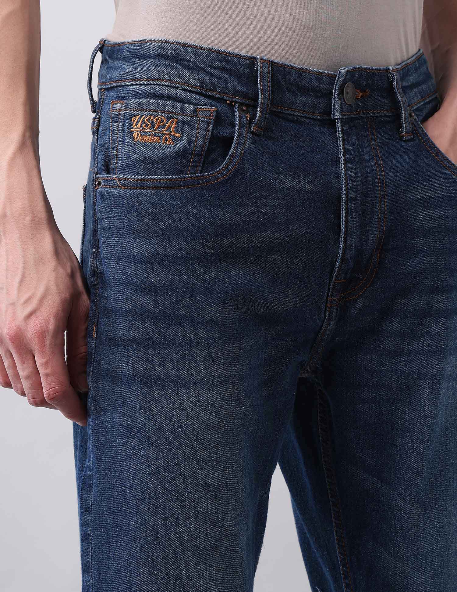 Cole Comfort Cropped Fit Blue Jeans - Image 7