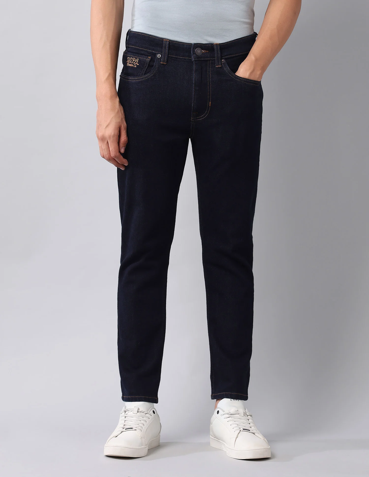 Cole Comfort Cropped Fit Blue Jeans - Image 6