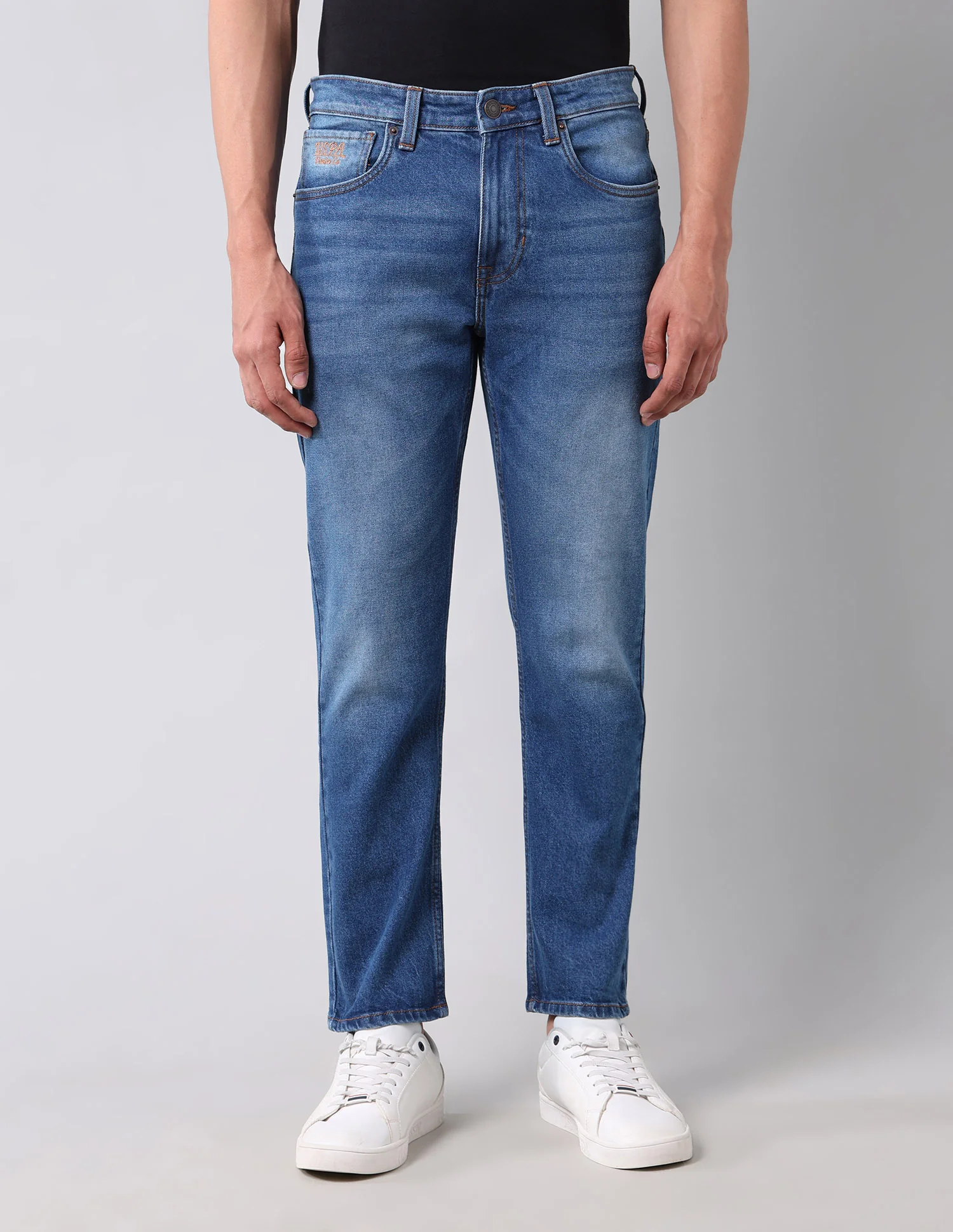 Cole Comfort Cropped Fit Blue Jeans - Image 6