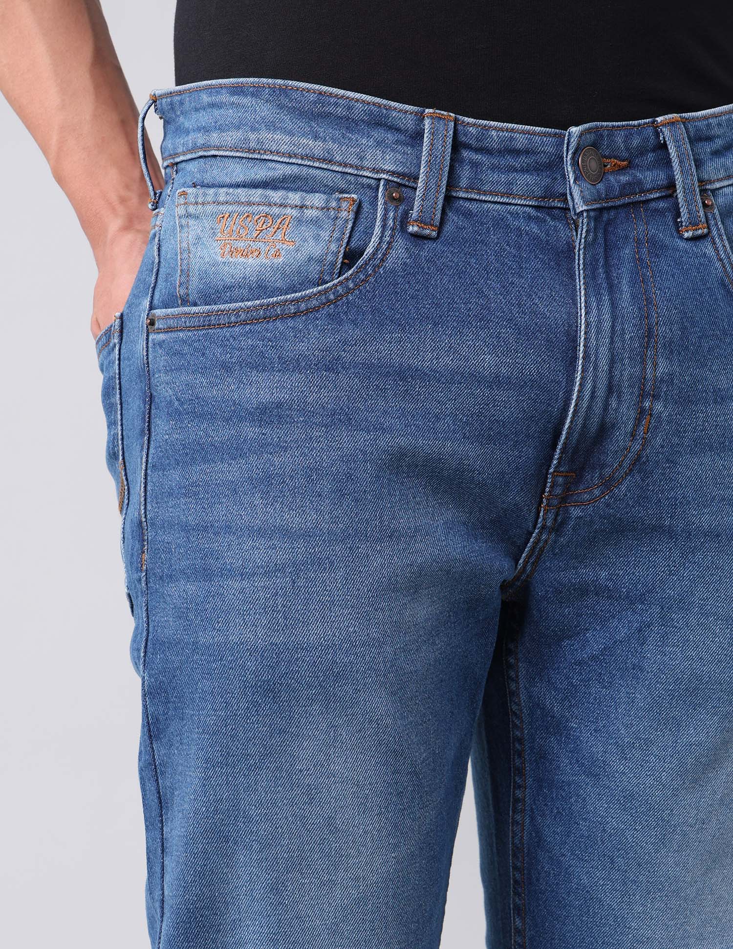 Cole Comfort Cropped Fit Blue Jeans - Image 7