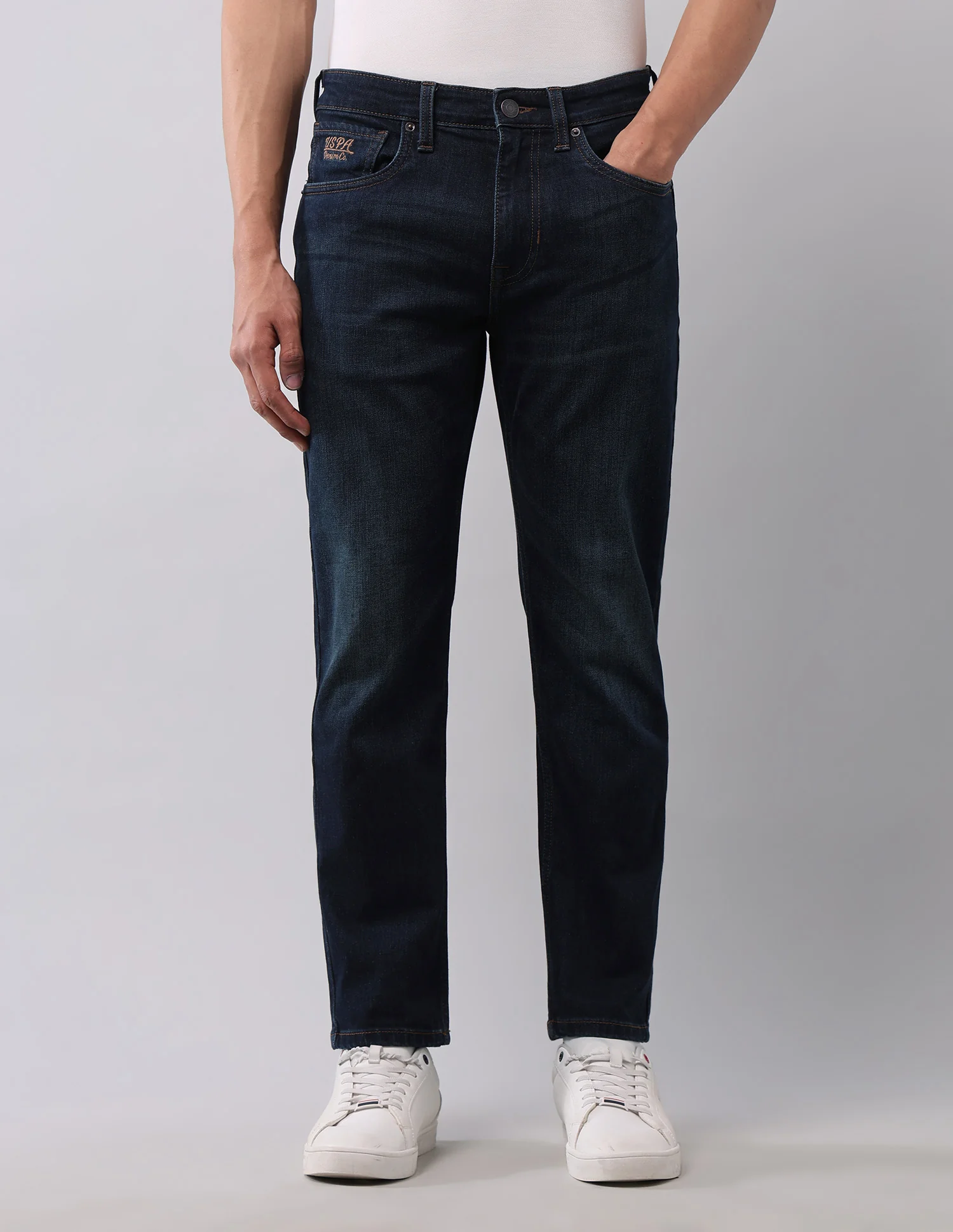 Cole Comfort Cropped Fit Blue Jeans - Image 6