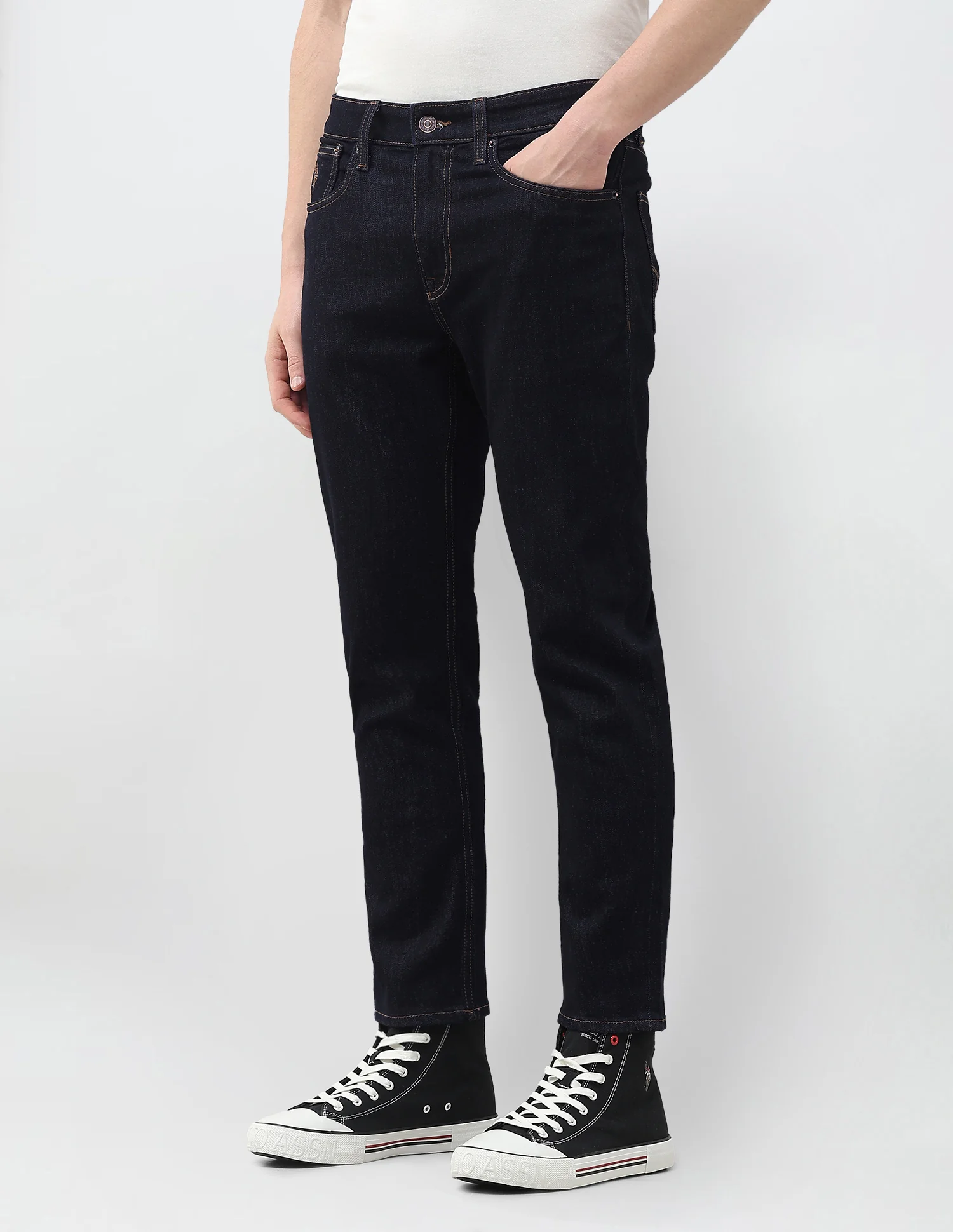 Cole Comfort Cropped Fit Blue Jeans - Image 4