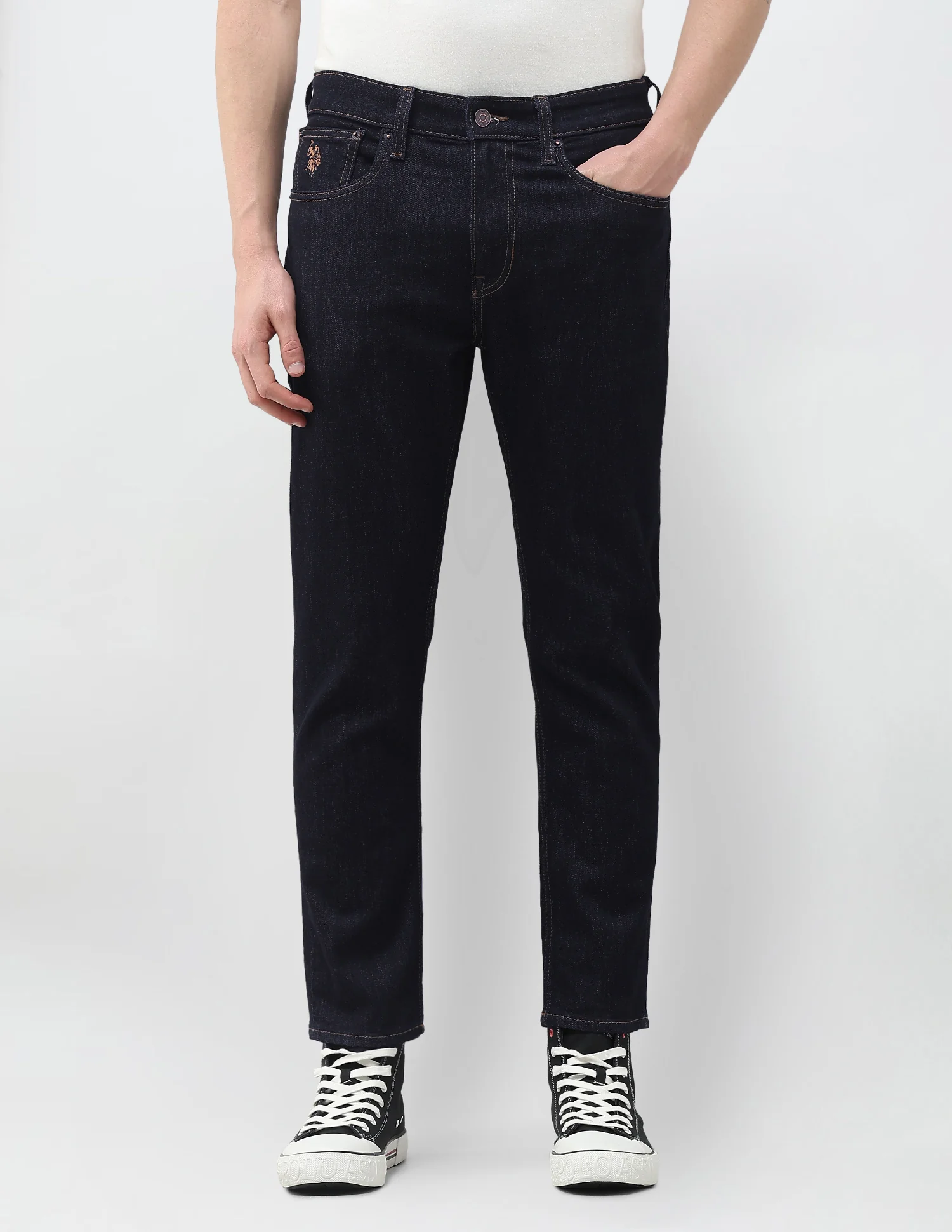 Cole Comfort Cropped Fit Blue Jeans - Image 6