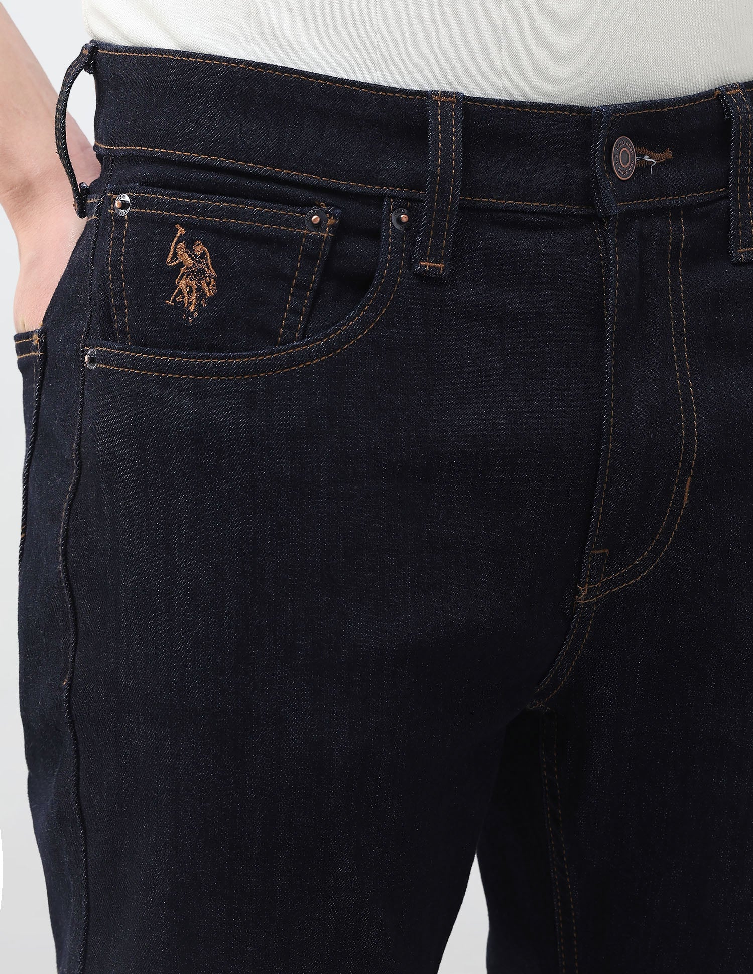 Cole Comfort Cropped Fit Blue Jeans - Image 7