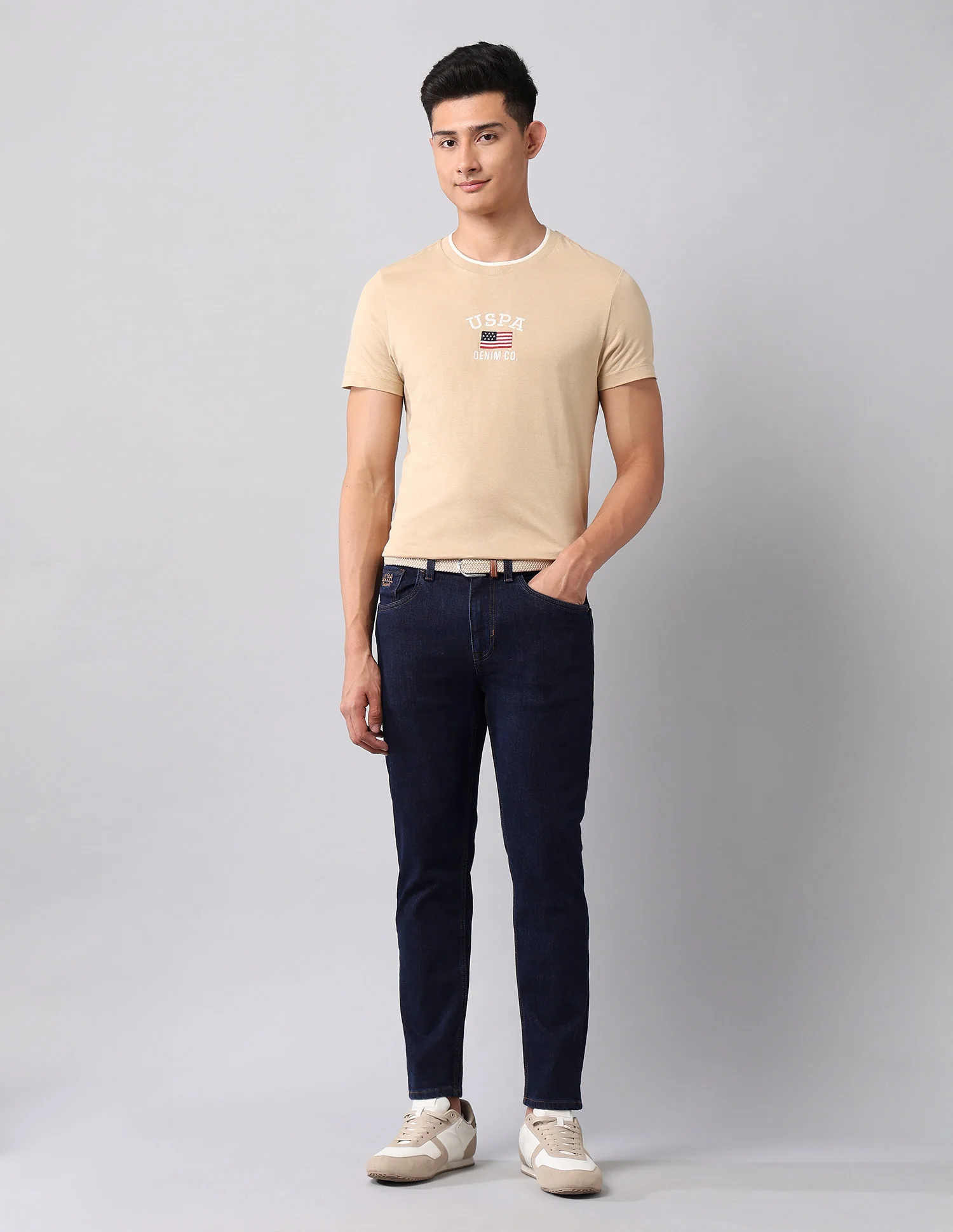 Cole Comfort Cropped Fit Blue Jeans - Image 3