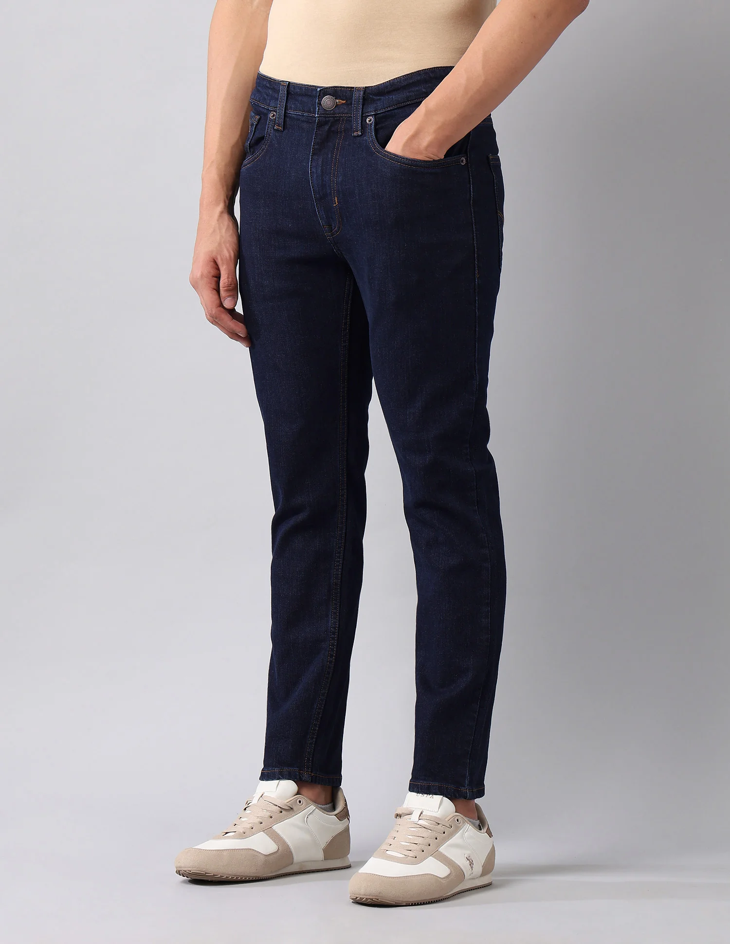 Cole Comfort Cropped Fit Blue Jeans - Image 4