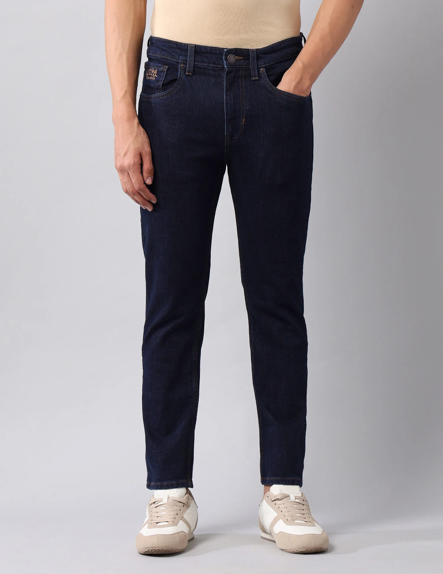 Cole Comfort Cropped Fit Blue Jeans - Image 6