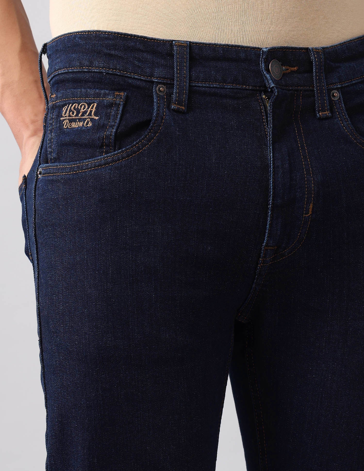 Cole Comfort Cropped Fit Blue Jeans - Image 7