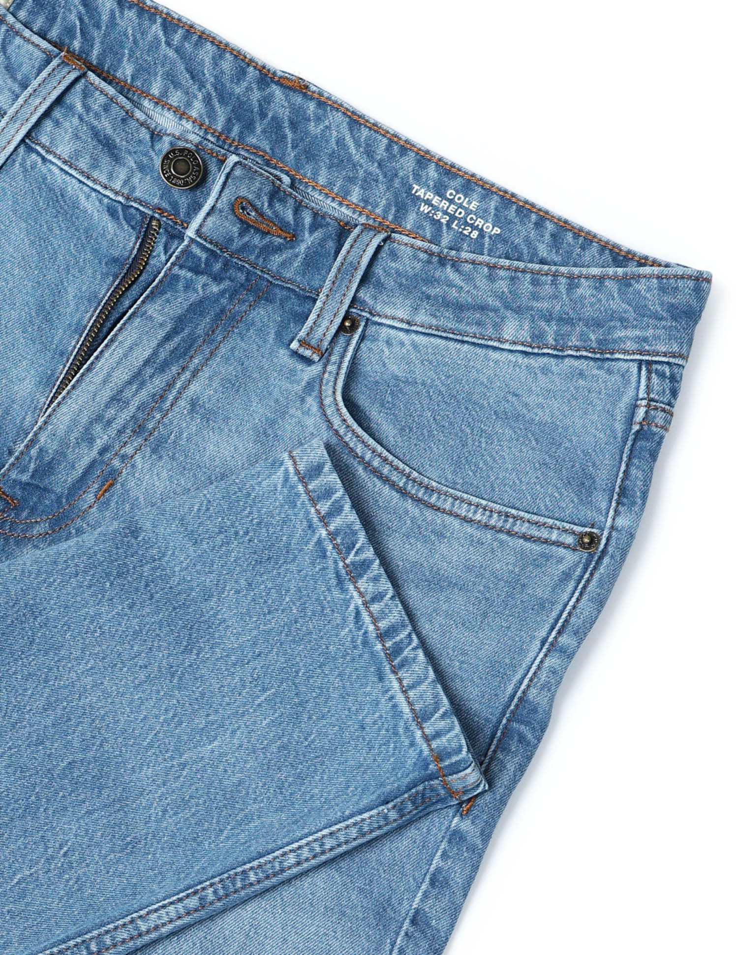 Cole Comfort Cropped Fit Blue Jeans - Image 2
