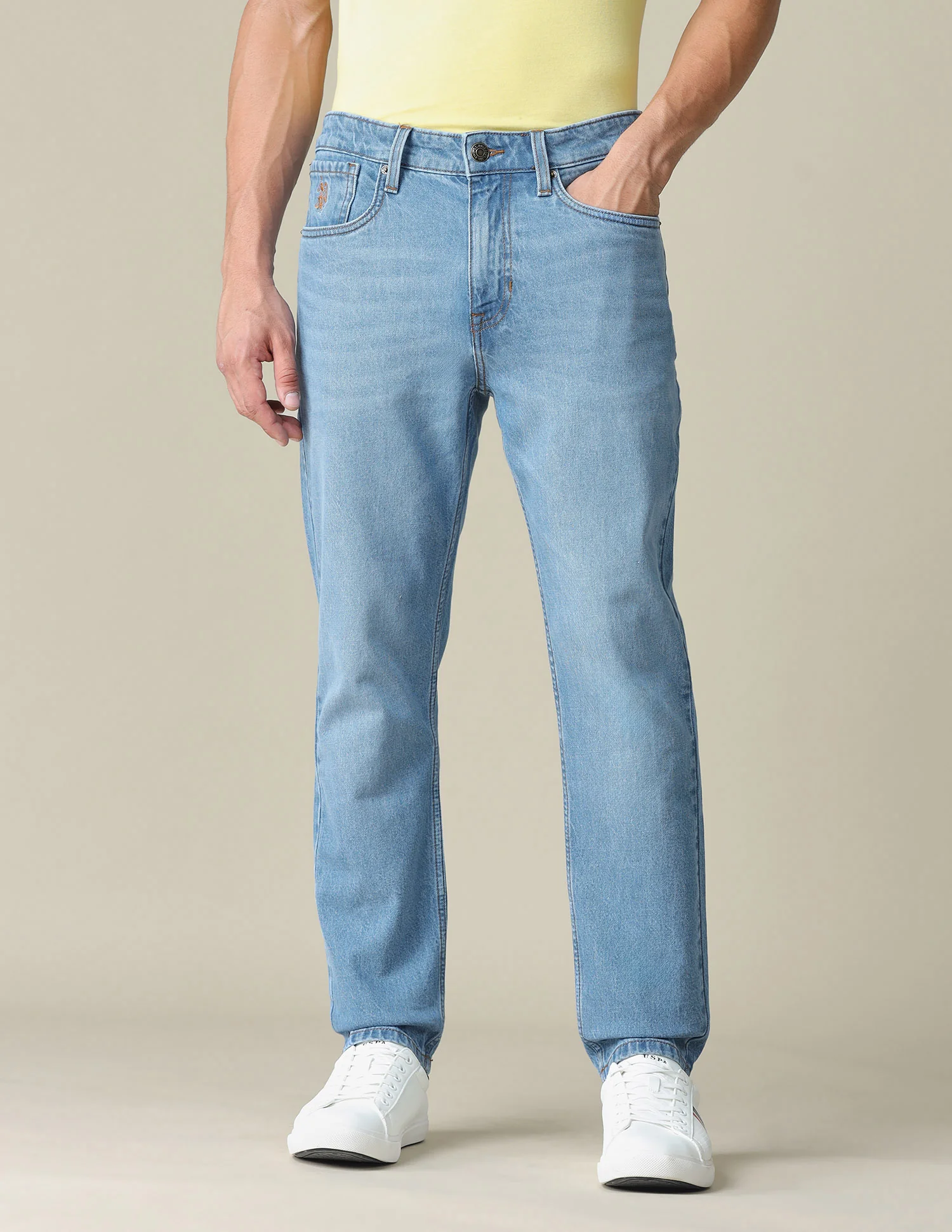 Cole Comfort Cropped Fit Blue Jeans - Image 6