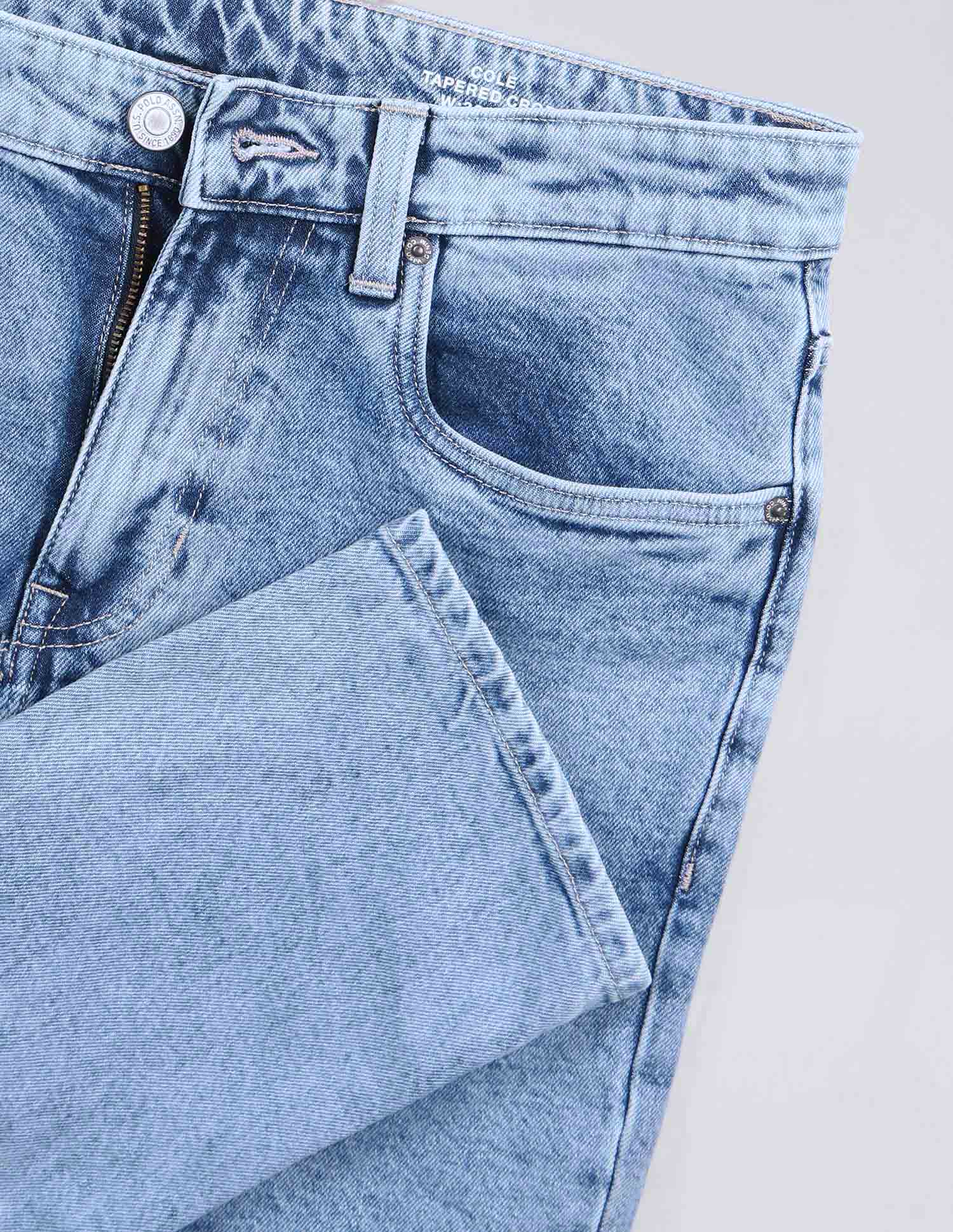 Cole Comfort Cropped Fit Blue Jeans - Image 2