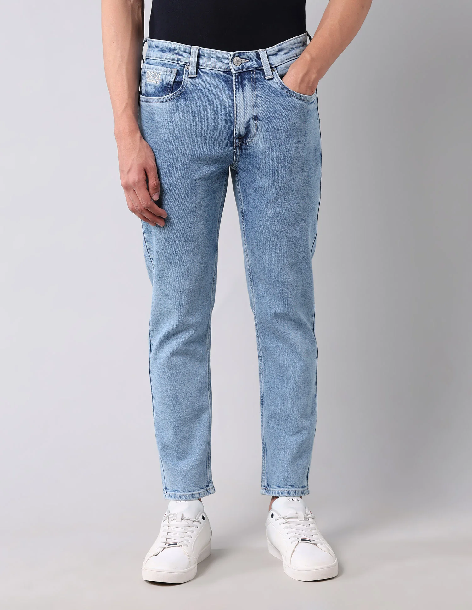 Cole Comfort Cropped Fit Blue Jeans - Image 6