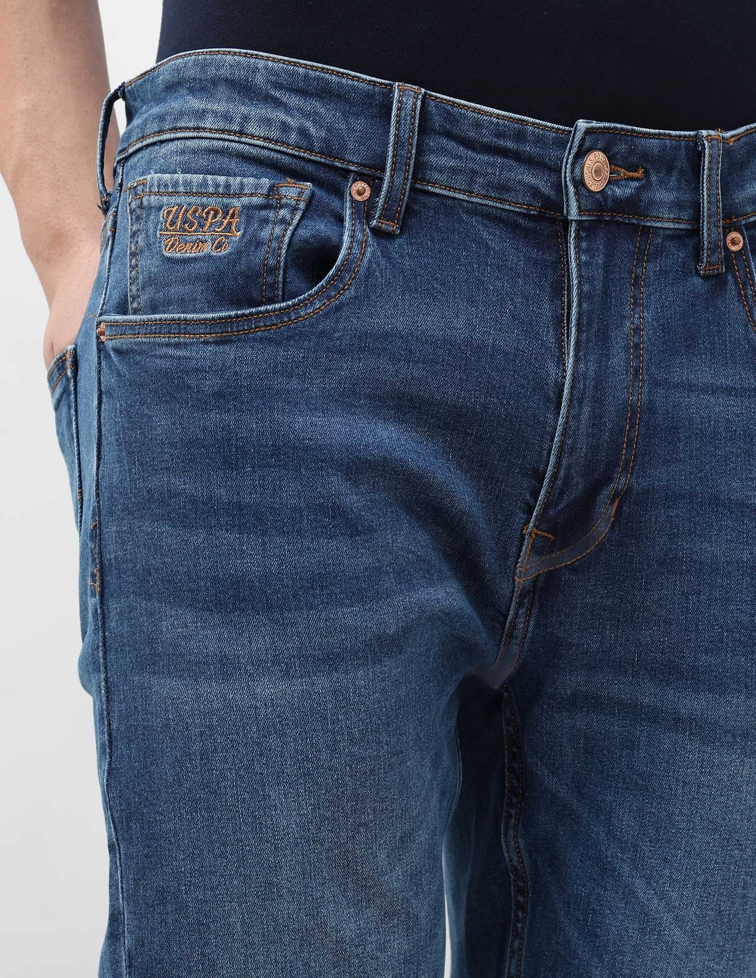Cole Comfort Cropped Fit Blue Jeans - Image 7