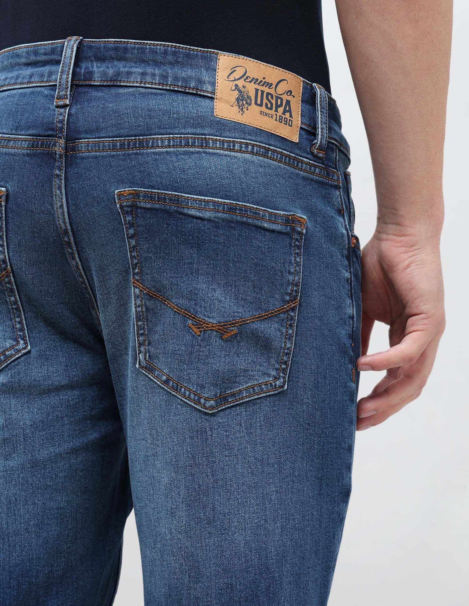 Cole Comfort Cropped Fit Blue Jeans - Image 8