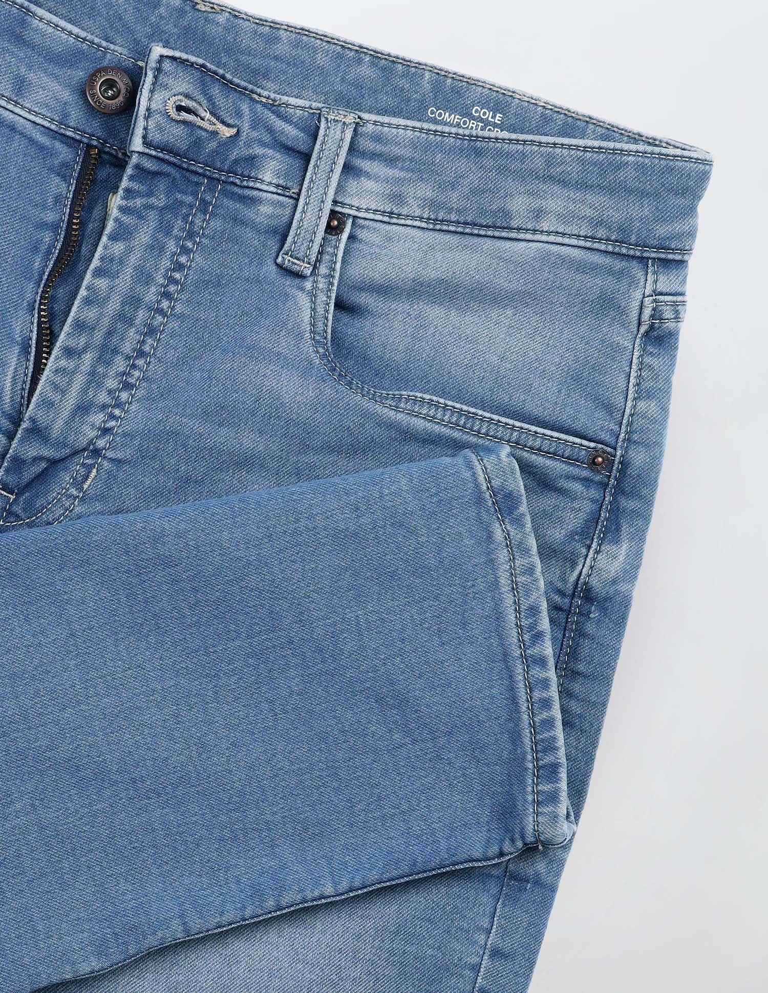 Cole Comfort Cropped Fit Blue Jeans - Image 2