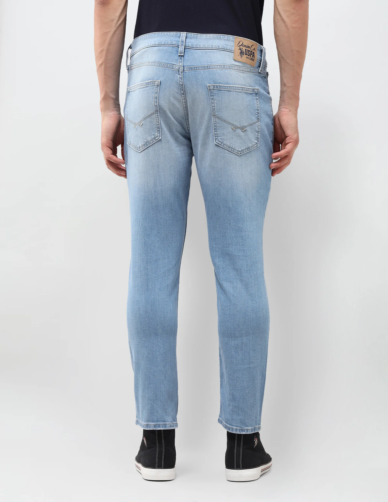 Cole Comfort Cropped Fit Blue Jeans - Image 5