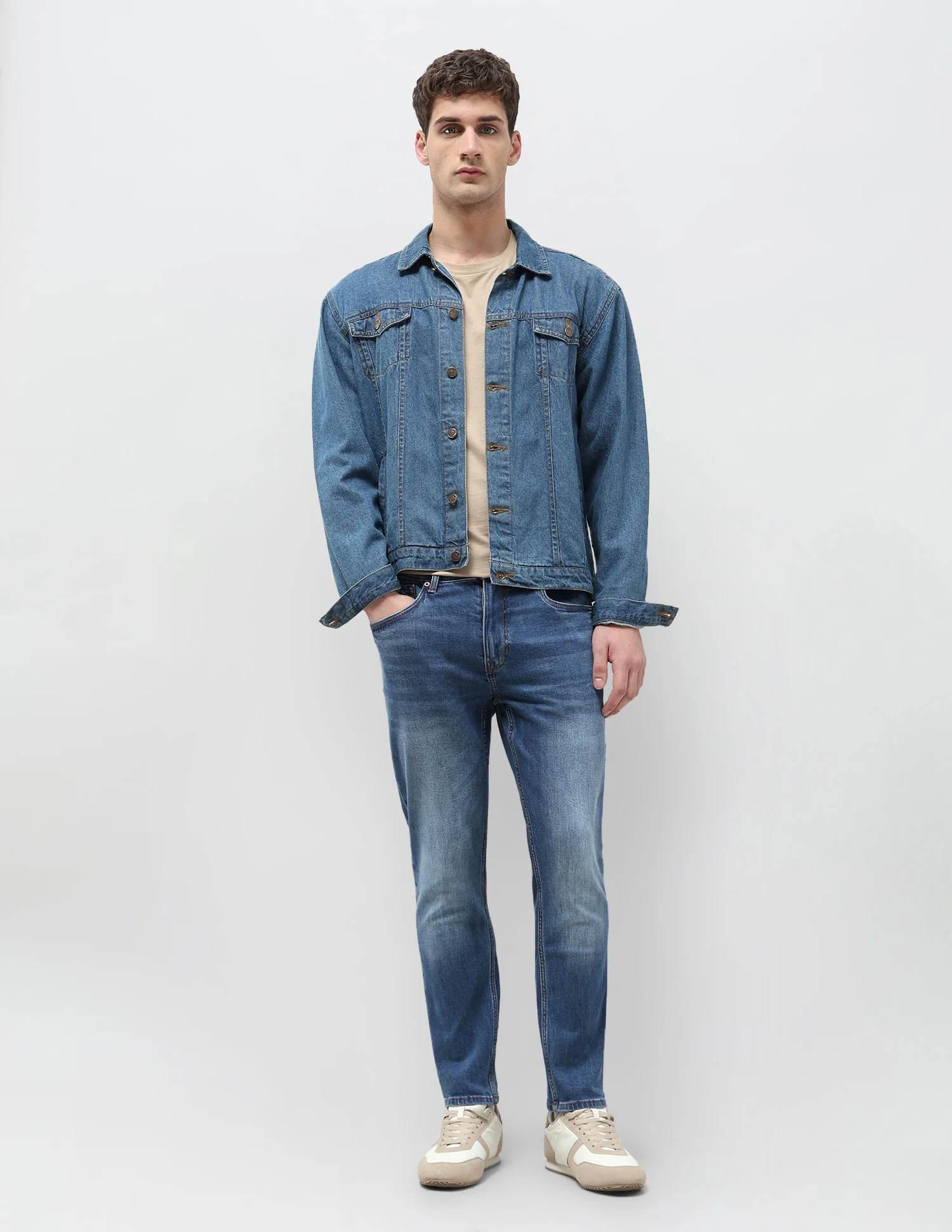 Cole Comfort Cropped Fit Blue Jeans - Image 3