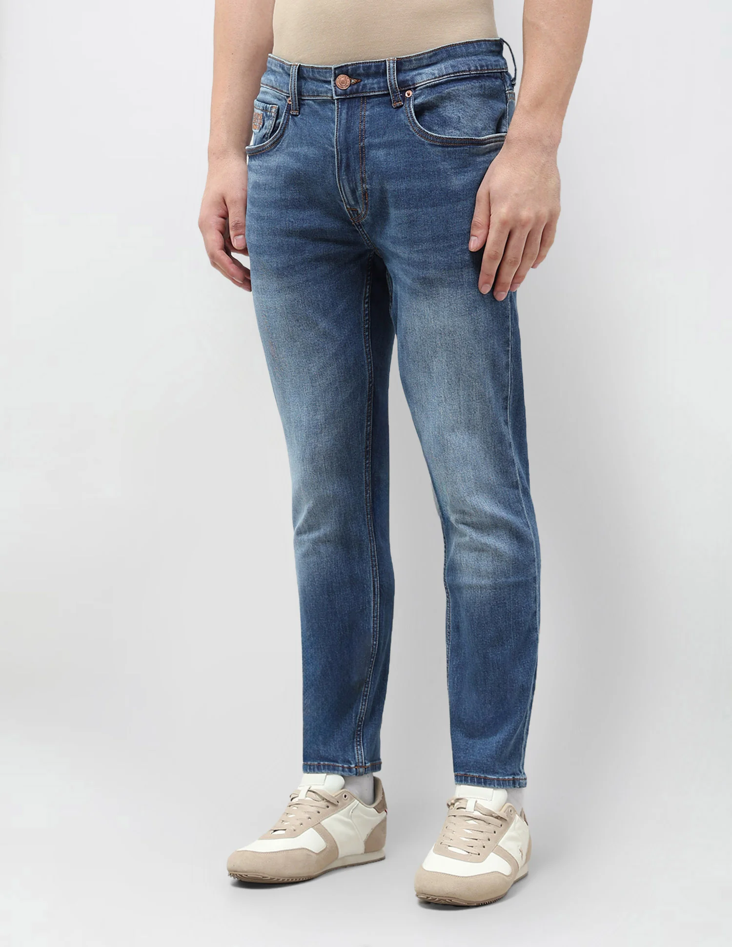 Cole Comfort Cropped Fit Blue Jeans - Image 4