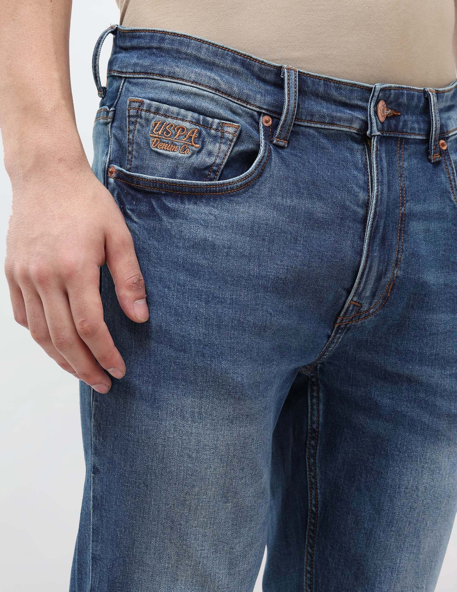 Cole Comfort Cropped Fit Blue Jeans - Image 7