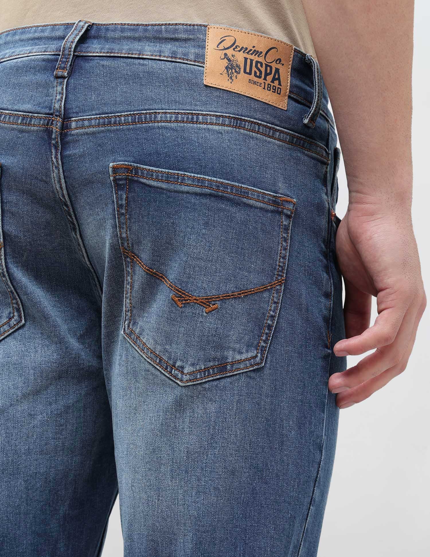 Cole Comfort Cropped Fit Blue Jeans - Image 8