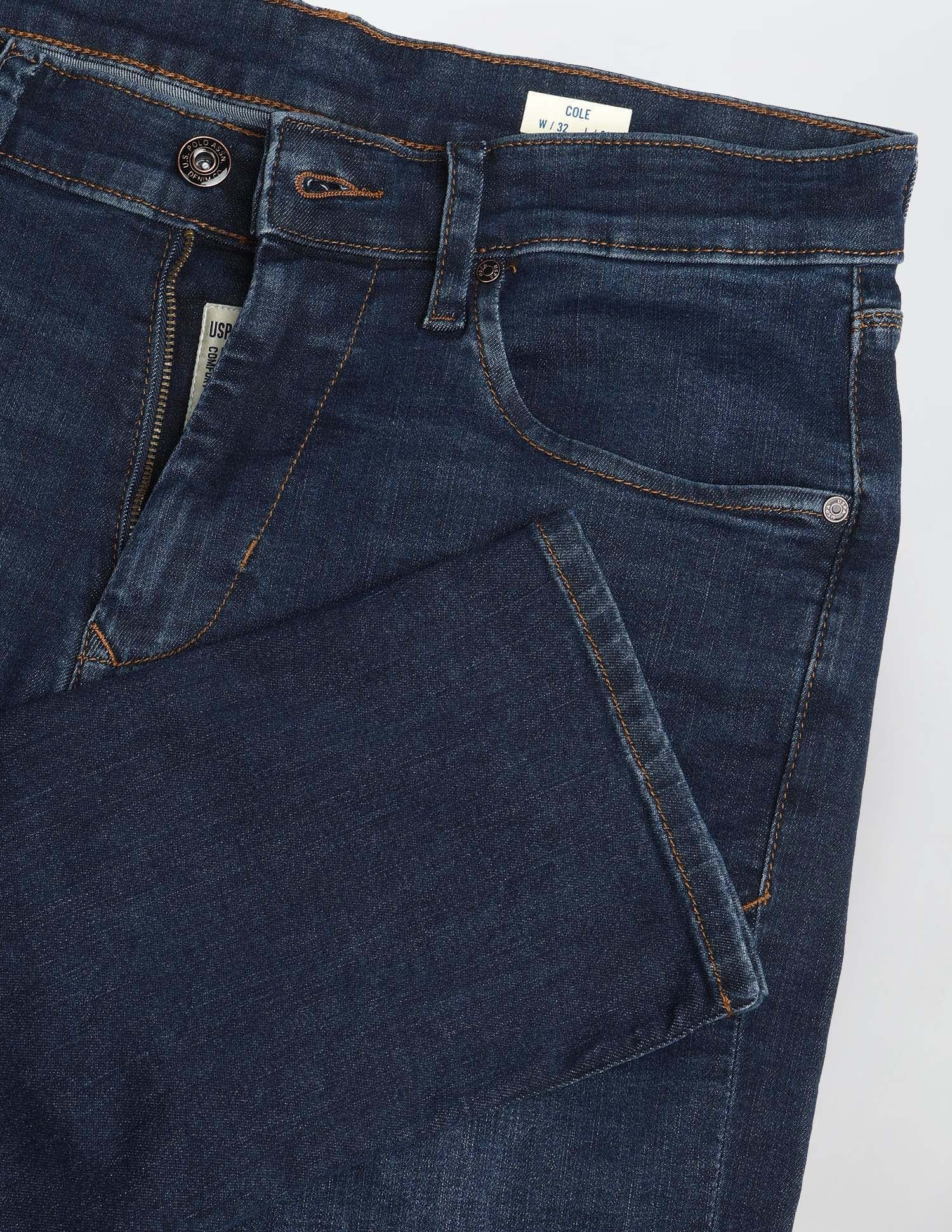Cole Comfort Cropped Fit Blue Jeans - Image 2