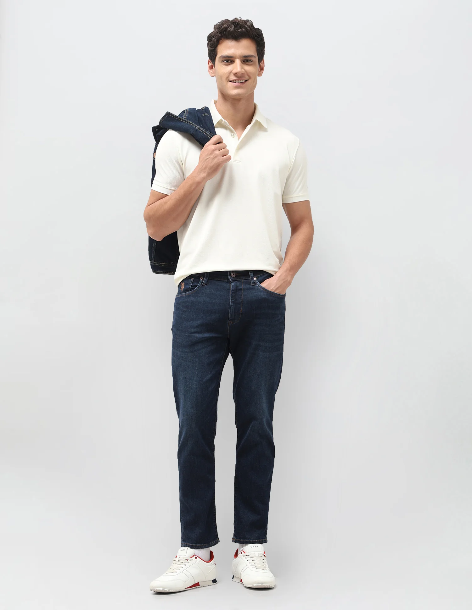 Cole Comfort Cropped Fit Blue Jeans - Image 3