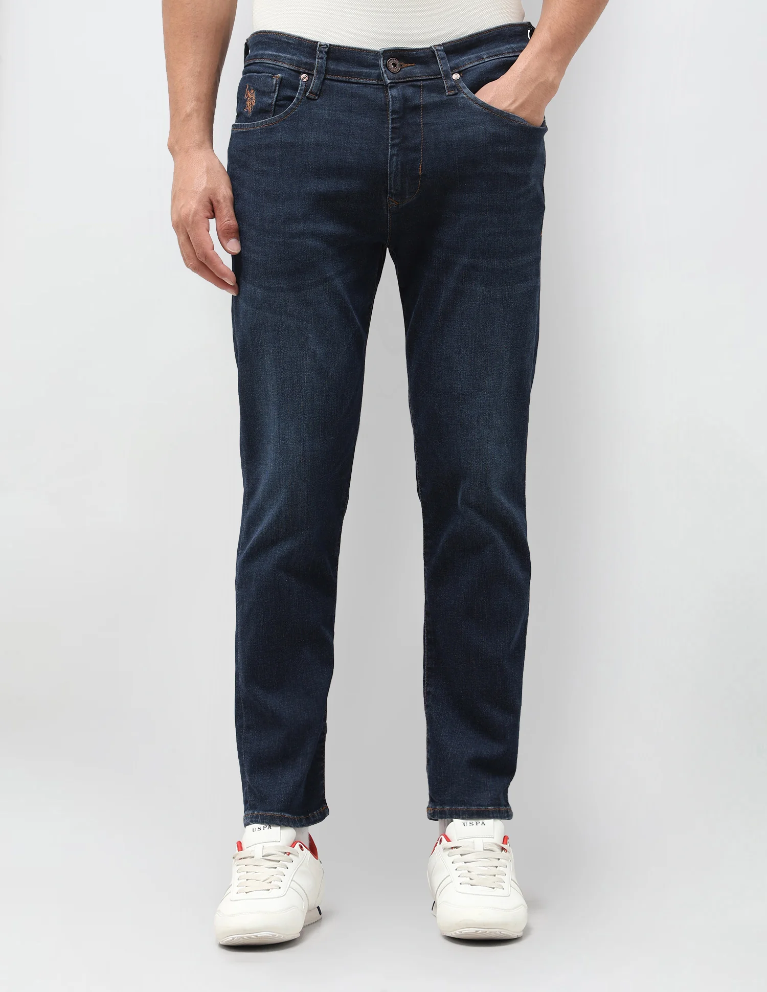 Cole Comfort Cropped Fit Blue Jeans - Image 6